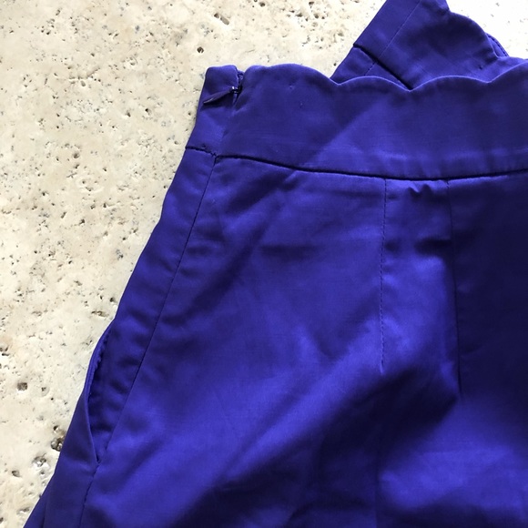 J. Crew Royal Blue Scalloped High Waisted Skirt - Picture 7 of 8